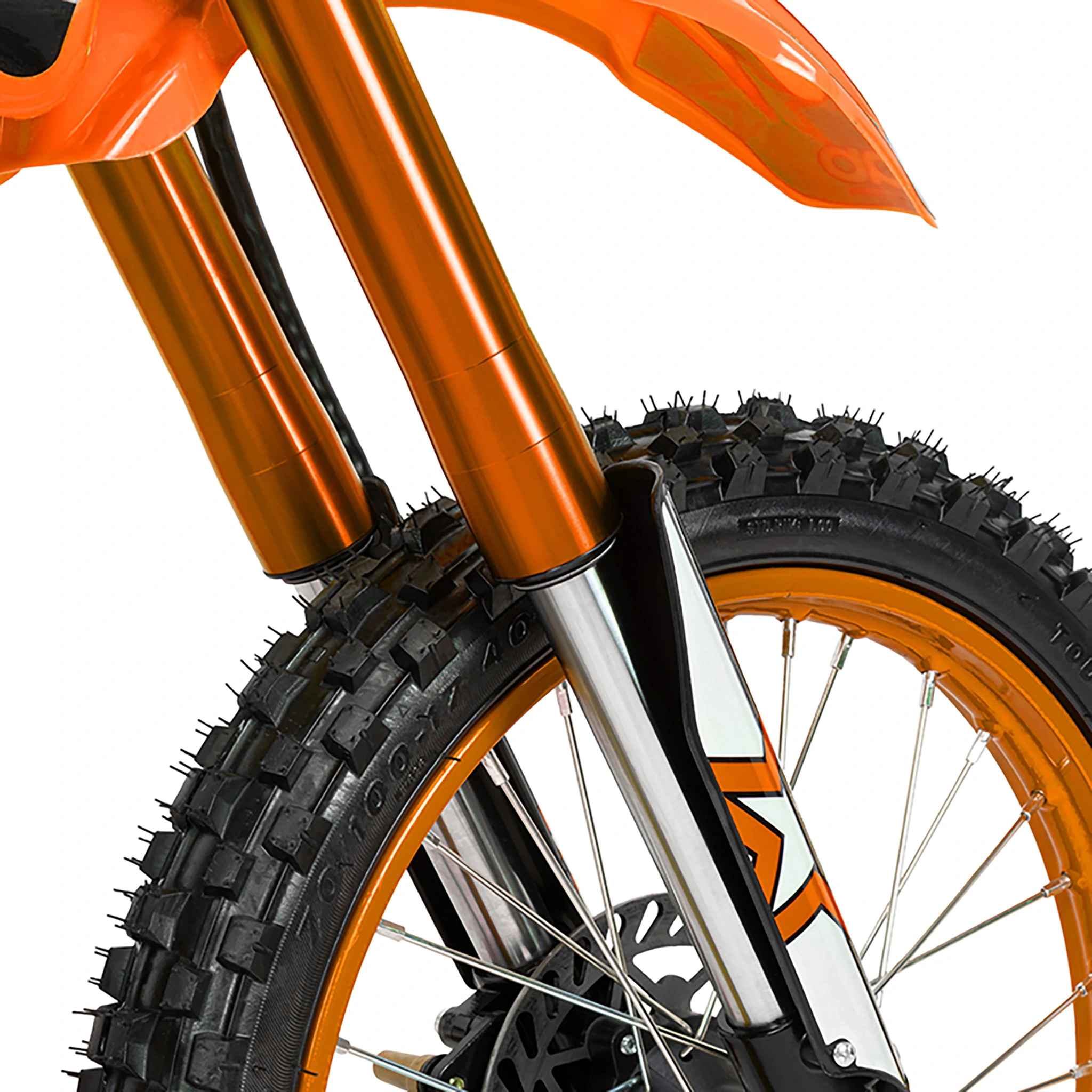 Vergrößerte Upside-Down-Gabel des Jugend-Crossbikes JC125