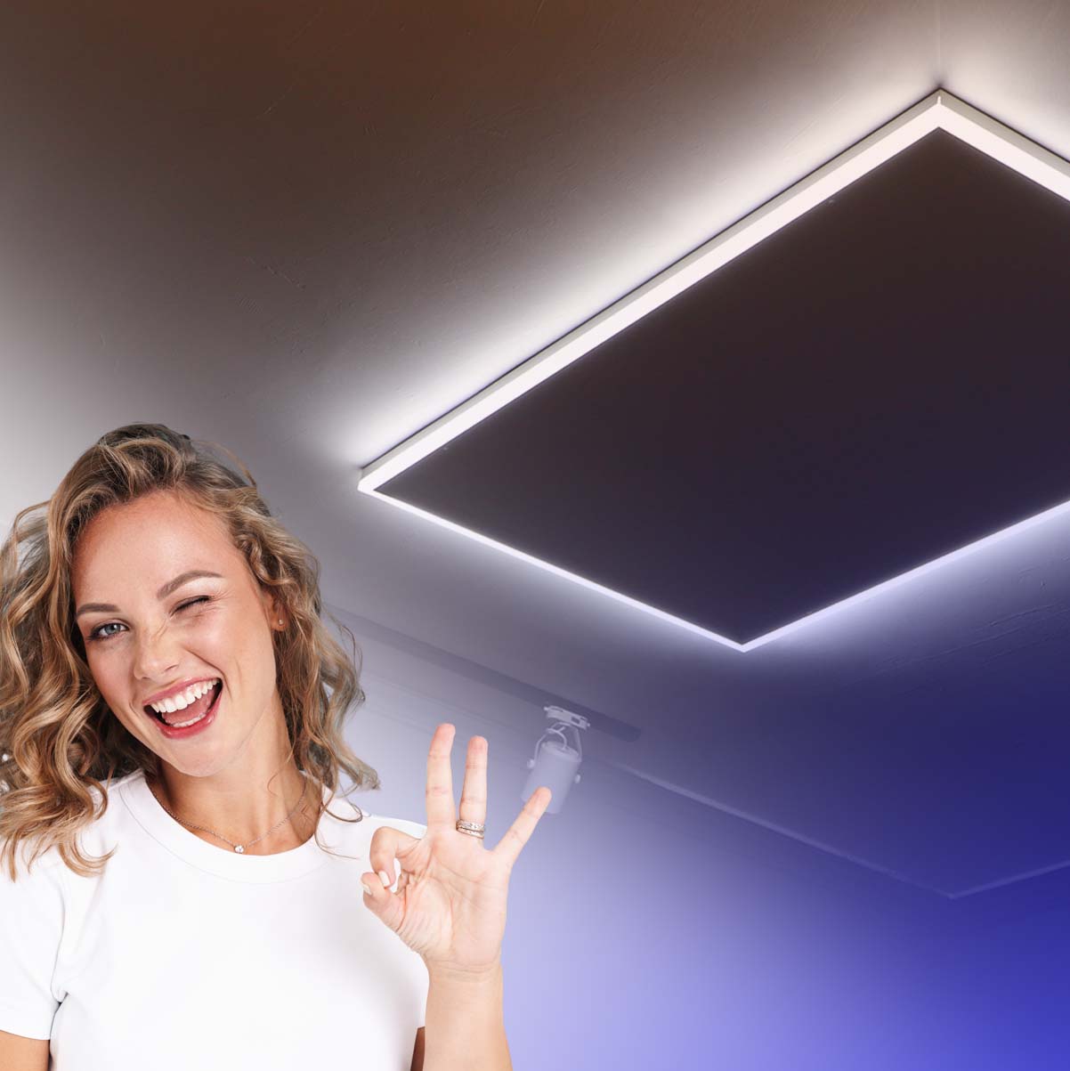 HF-HP500: Perfekte Deckenheizung Infrarotheizung an der Decke montiert