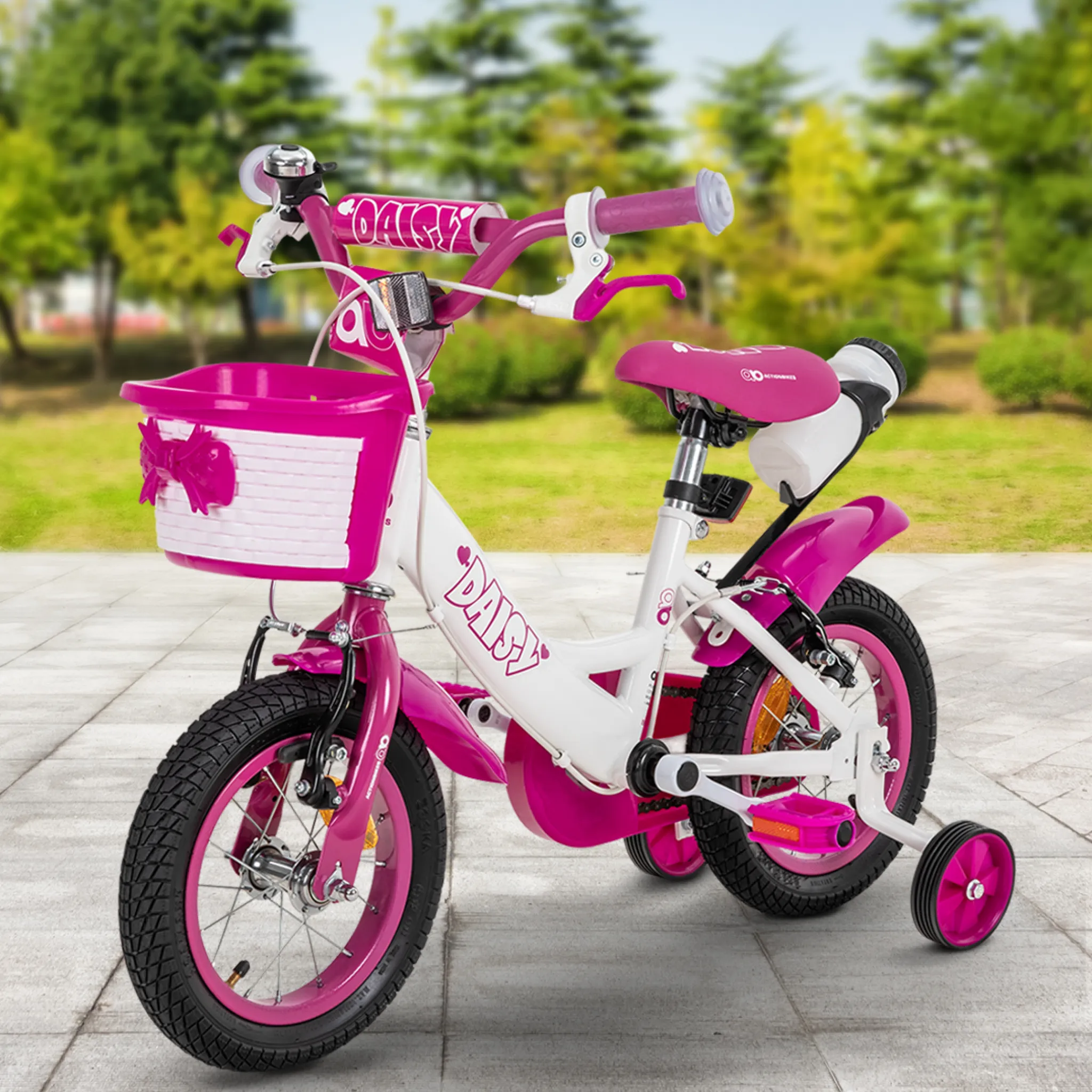 Das pinke Kinderfahrrad Daisy Kinderfahrrad Daisy in Weiß und Pink