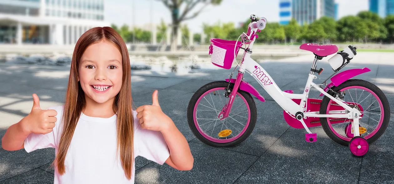 Actionbikes Kinderfahrrad Daisy 16 Zoll Kinderfahrrad Daisy mit 16-Zoll-Luftreifen und verstellbarem Sattel