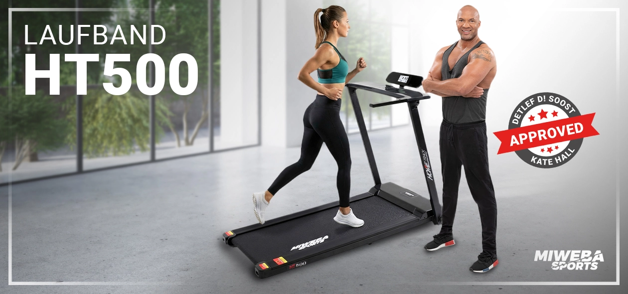 Kate Hall trainiert auf dem Laufband, Detlef D! Soost begleitet das Workout