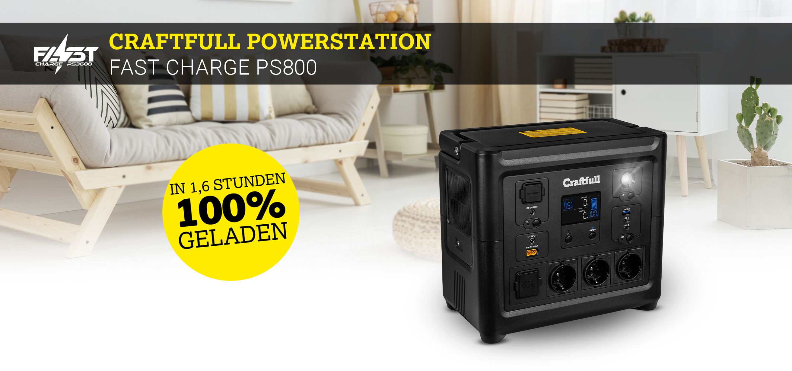 Craftfull Powerstation Fast Charge PS800