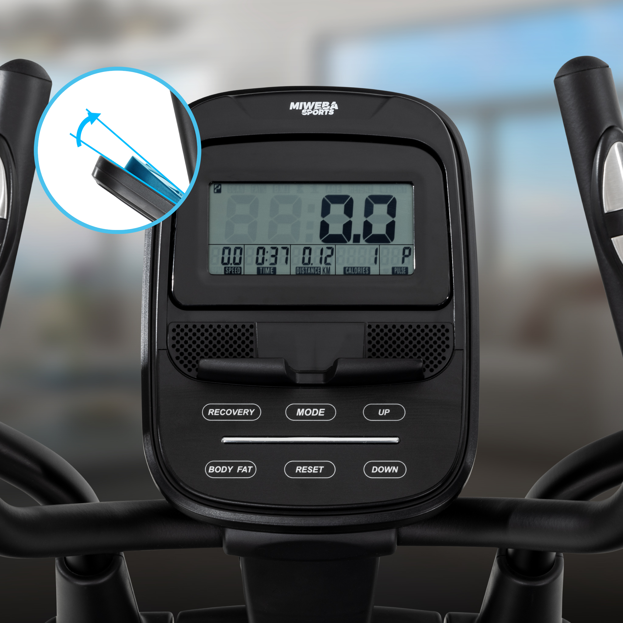 Großes LCD-Display LCD-Display des MC500 ist ebenfalls neigbar