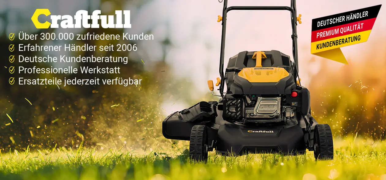 Deutscher Händler Benzin-Rasenmäher eines deutschen, erfahrenden Händlers