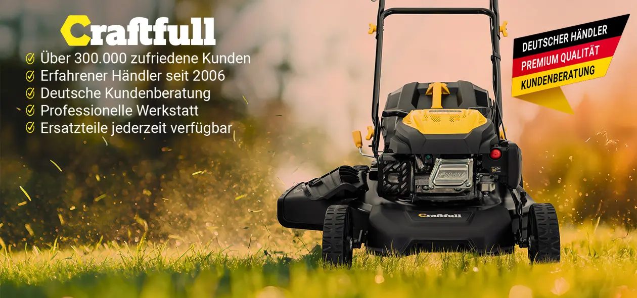 Deutscher Händler Benzin-Rasenmäher eines deutschen, erfahrenden Händlers