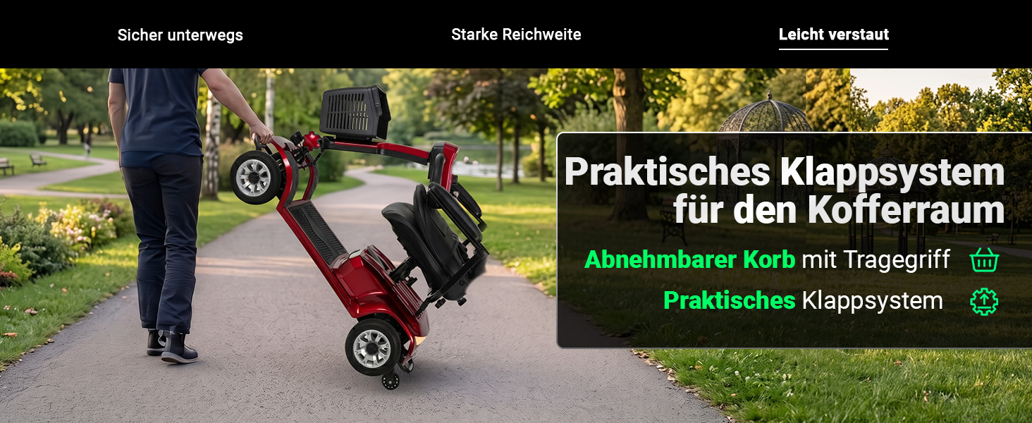 Leicht zu verstauen Leicht zu verstauen