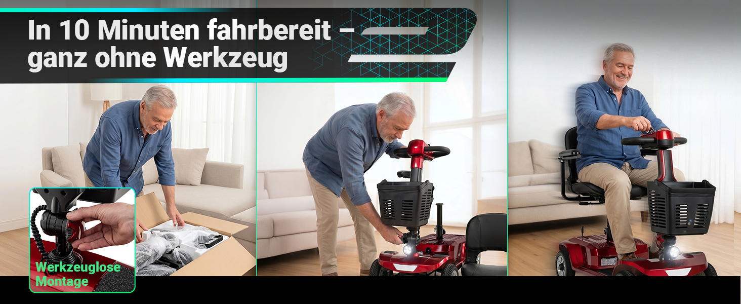 werkzeugloser Aufbau werkzeugloser Aufbau