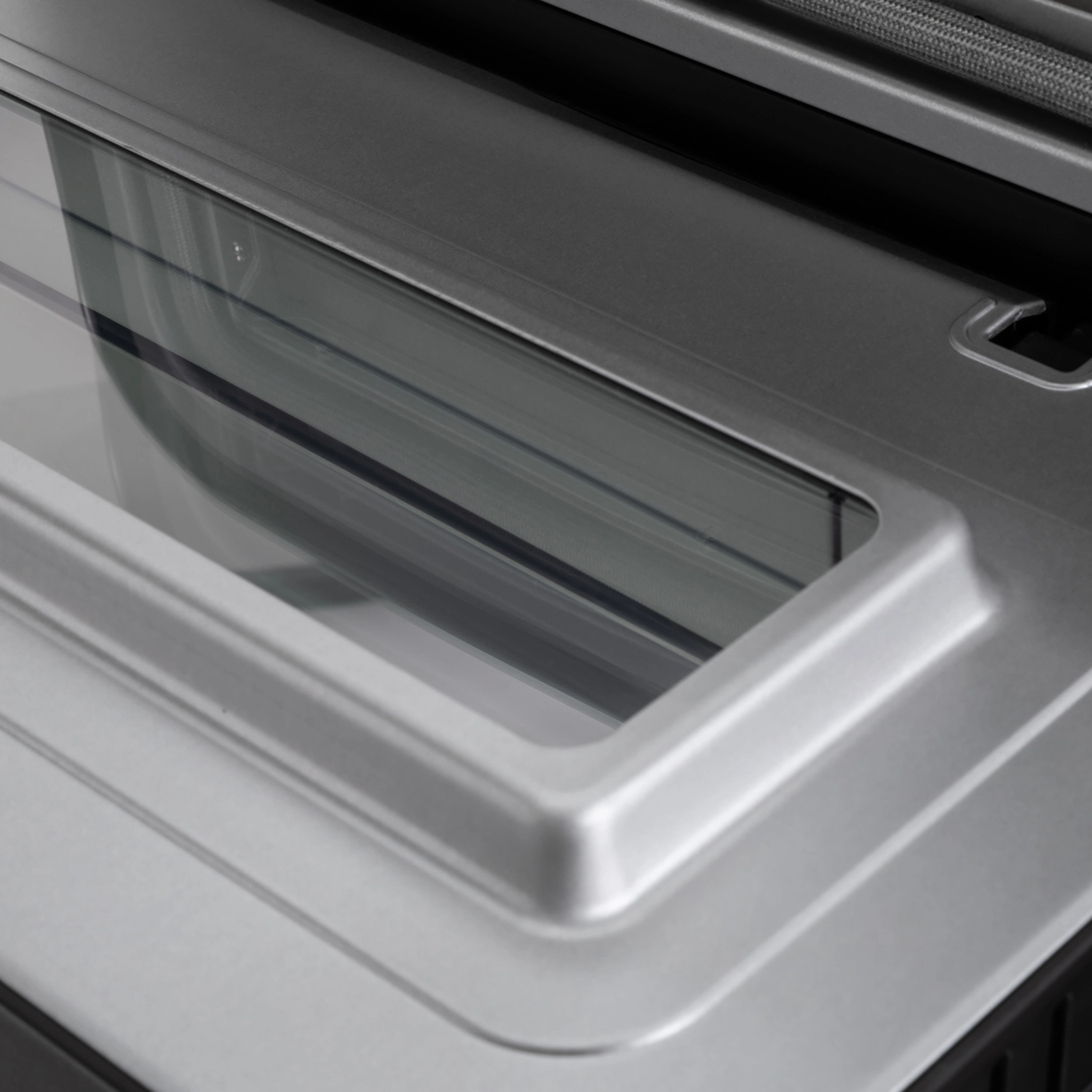 Eckiges Sichtfenster aus Glas des Heidenfeld Pizzaofens Pizzaboss