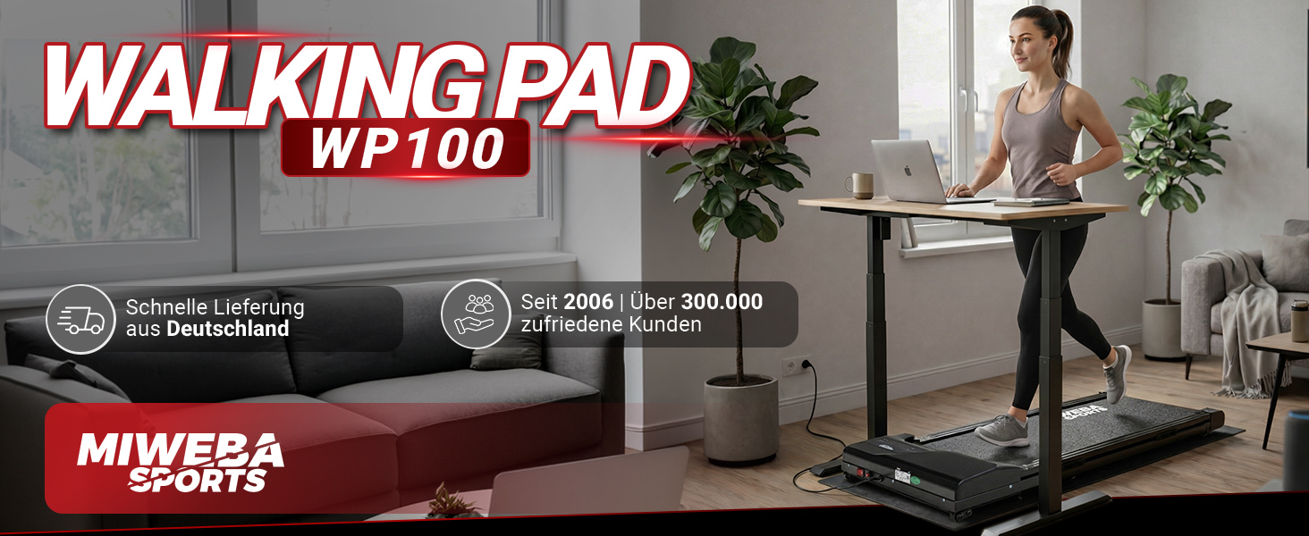 Miweba Sports Walking Pad WP100 Header-Bild