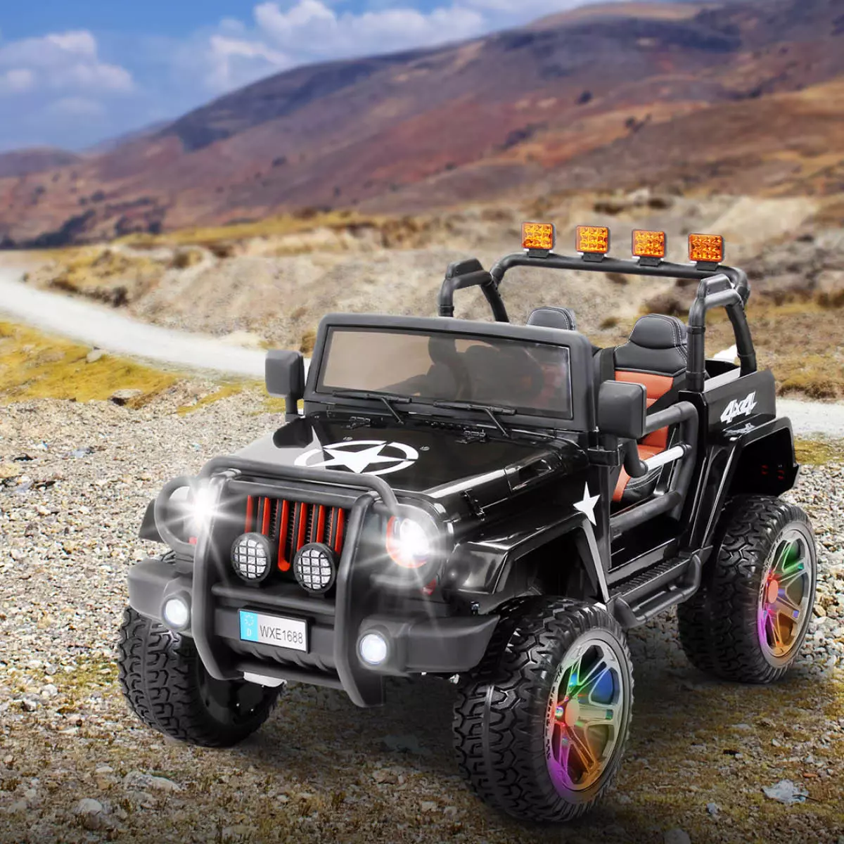 Jeep Willys Kinder-Elektroauto: Actionbikes Kinder-Jeep 4x4