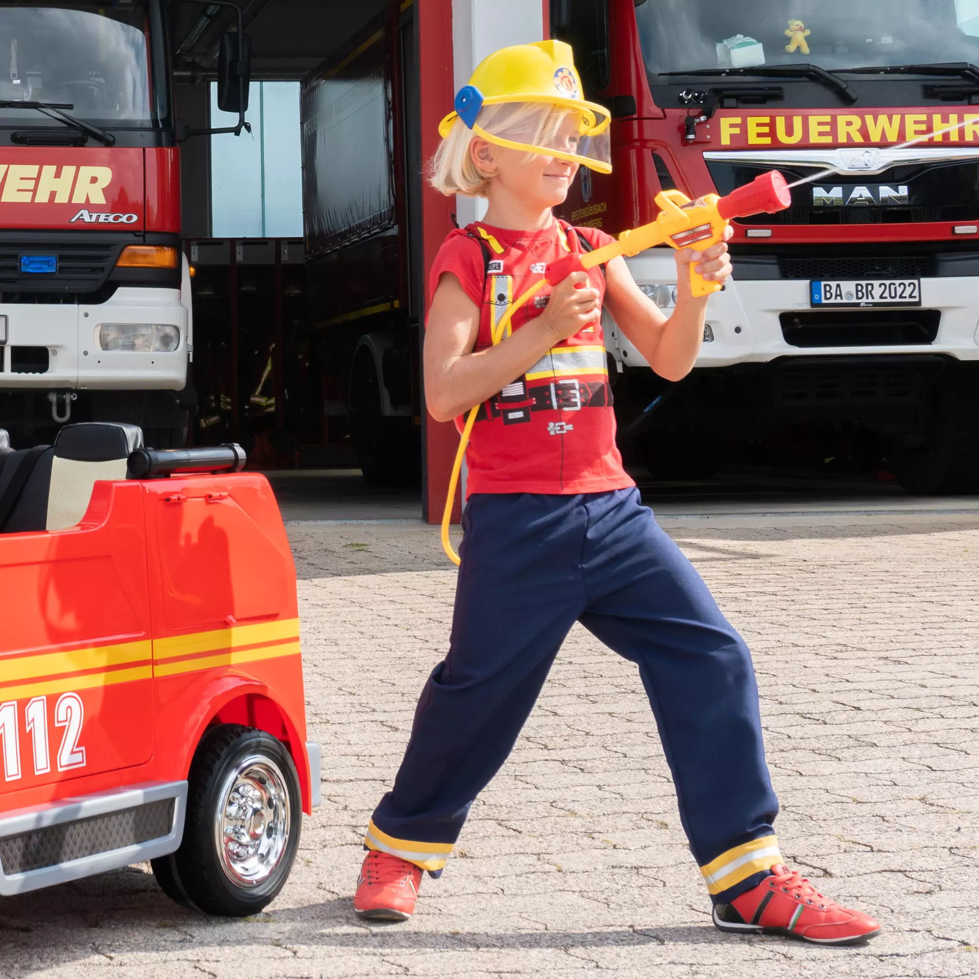 iwheels - Kinder Elektroauto Feuerwehr LL911 Lenkrad