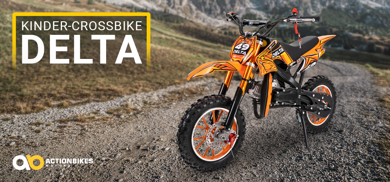 Kinder-Crossbike Delta: Benzin-Kindermotorrad von Actionbikes