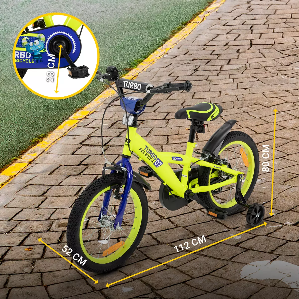Kinderfahrrad Turbo 16 Zoll ᐅ Actionbikes Fahrrad mit Stützrädern