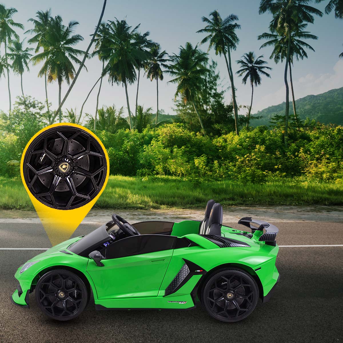 Der Super-Sportwagen mit vielen Details Kinder-Elektroauto Lamborghini Aventador