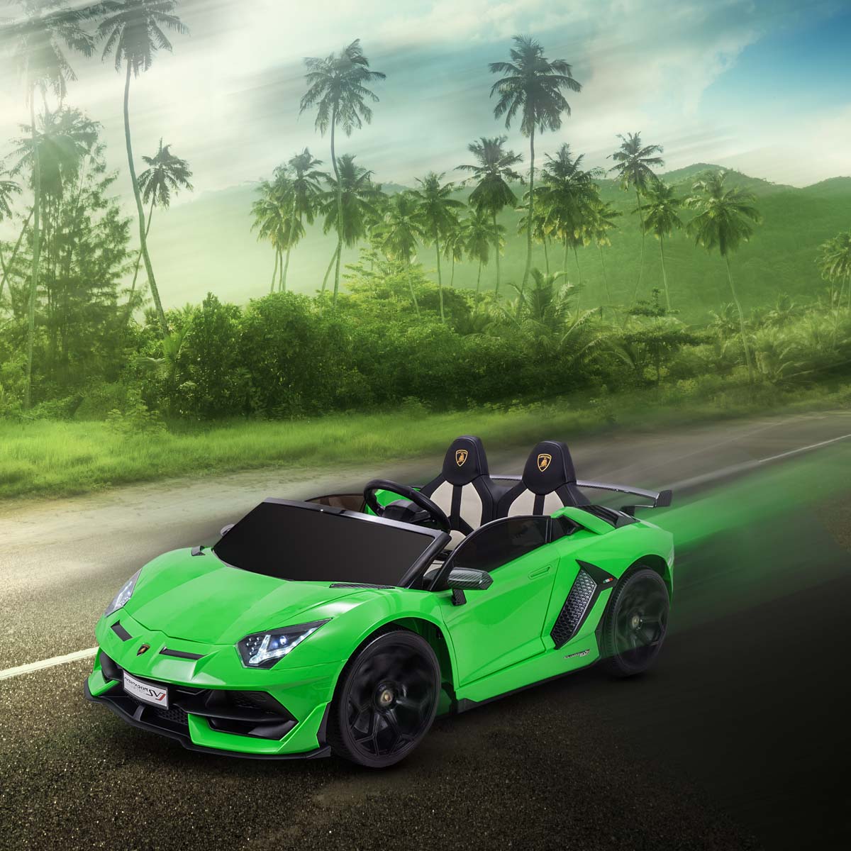Entspannter Drive- und schneller Drift-Modus Kinder-Elektroauto Lamborghini Aventador