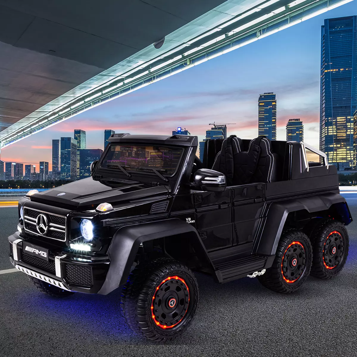 Mit 6-Rad-Antrieb durchstarten Kinder-Elektroauto Mercedes Benz G63