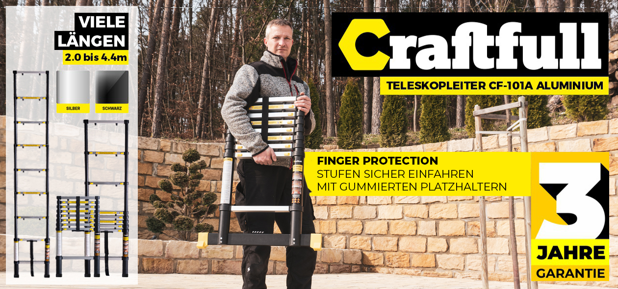 Craftfull Aluminium-Teleskopleiter 101a Craftfull Aluminium-Teleskopleiter 101a