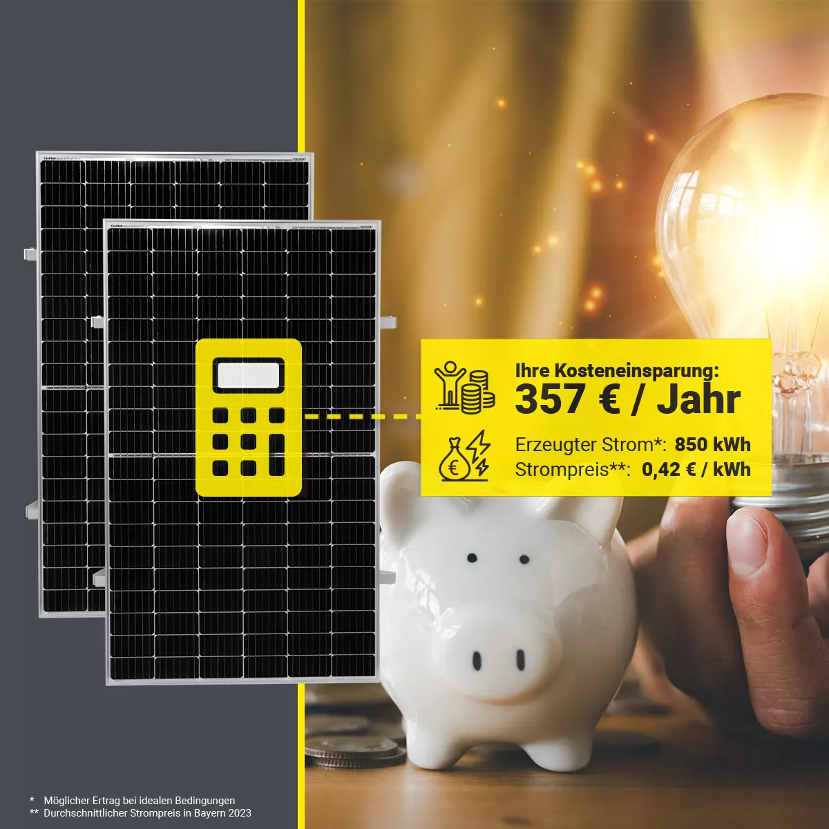 Kosteneinsparung durch das Balkonkraftwerk