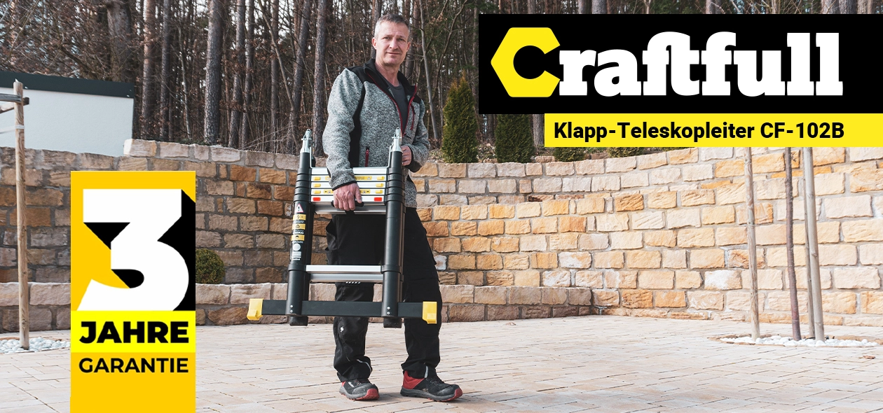 Craftfull Klapp-Teleskopleiter CF-102B Craftfull Klapp-Teleskopleiter CF-102B