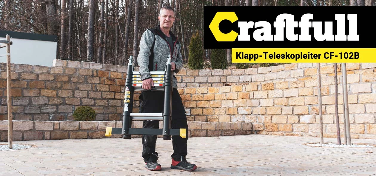 Craftfull Klapp-Teleskopleiter CF-102B Craftfull Klapp-Teleskopleiter CF-102B