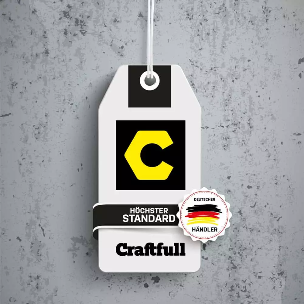 Craftfull-Logo des deutschen Leiter-Händlers auf einem Etikett