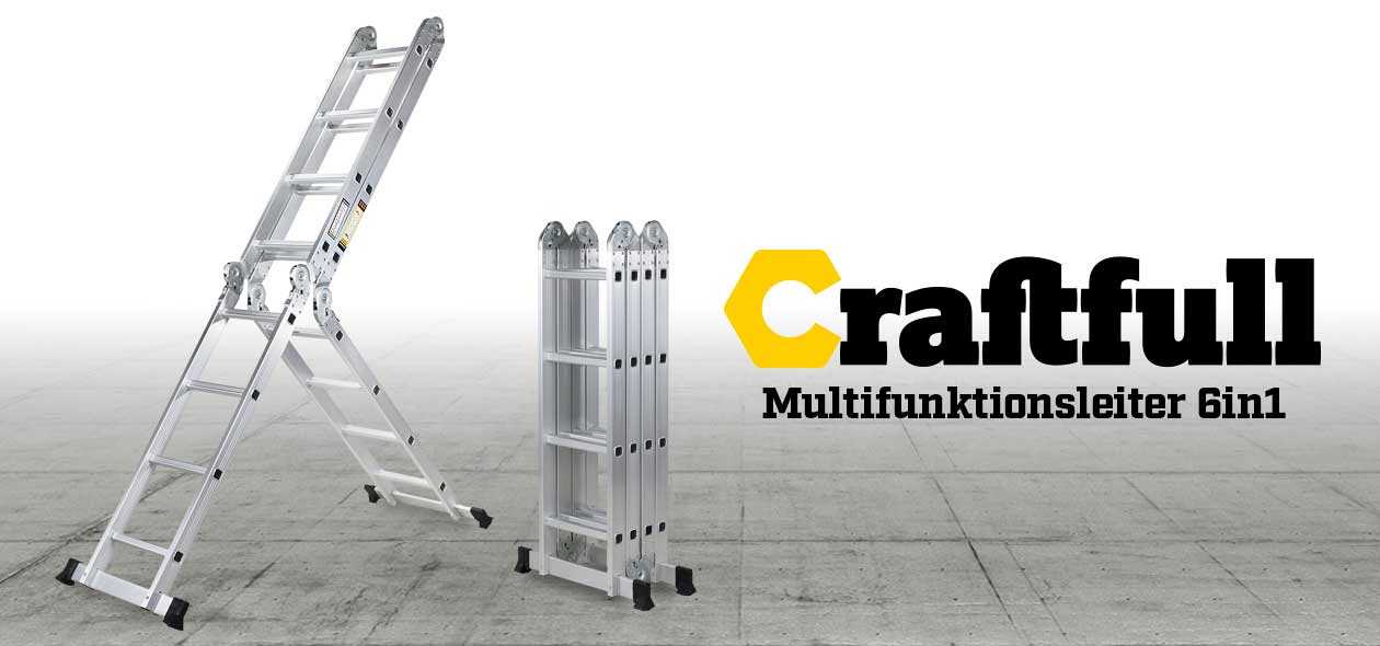 Craftworx Aluminium Multifunktionsleiter 6 in 1 Craftworx Aluminium Multifunktionsleiter 6 in 1