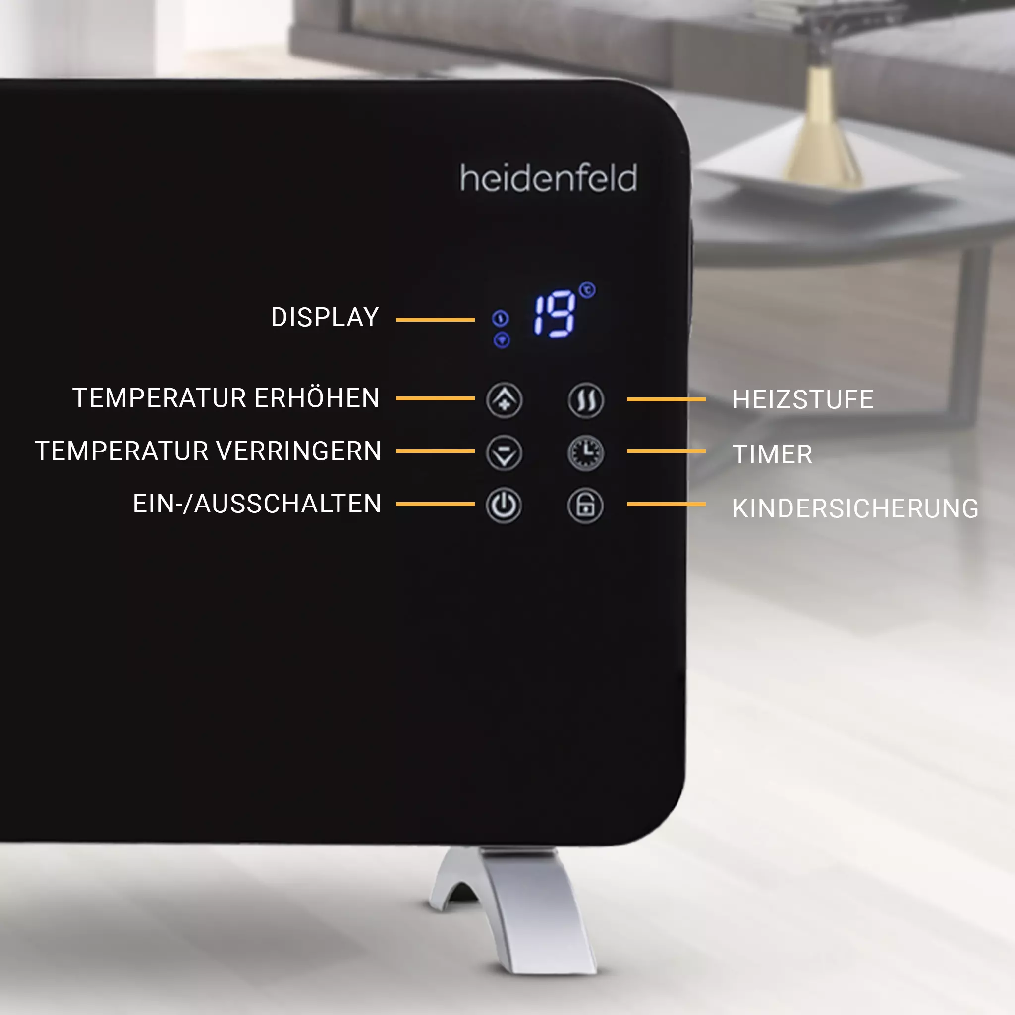 Die vielfältigen Funktionen der Heidenfeld Glas-Konvektorheizung GK200