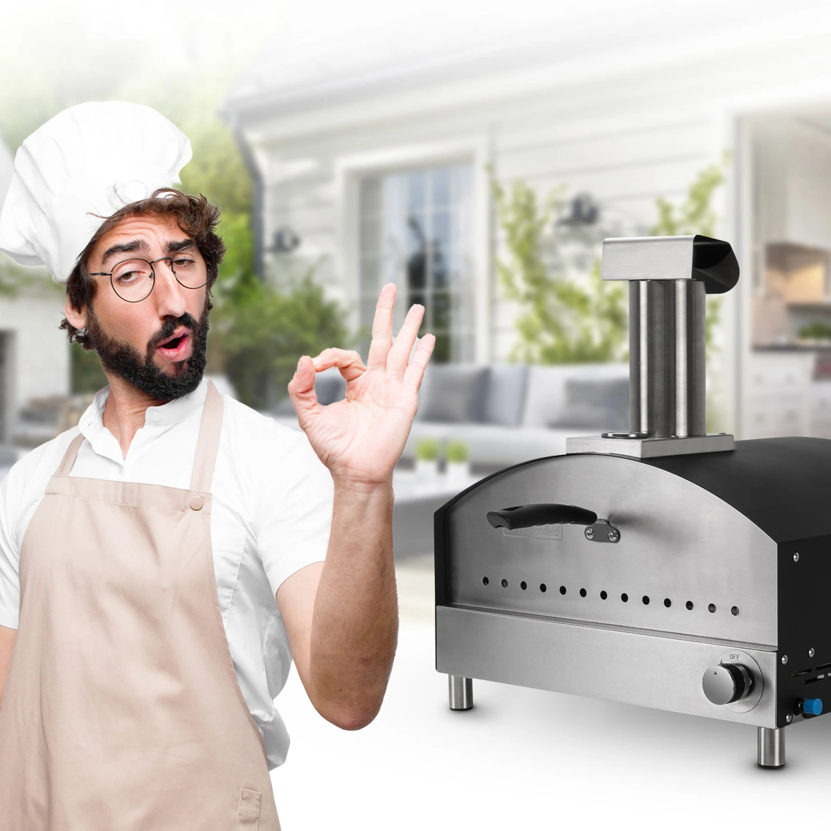 Schnelle Reinigung des Pizza-Backofens Heidenfeld Gas-Pizzaofen Venezia