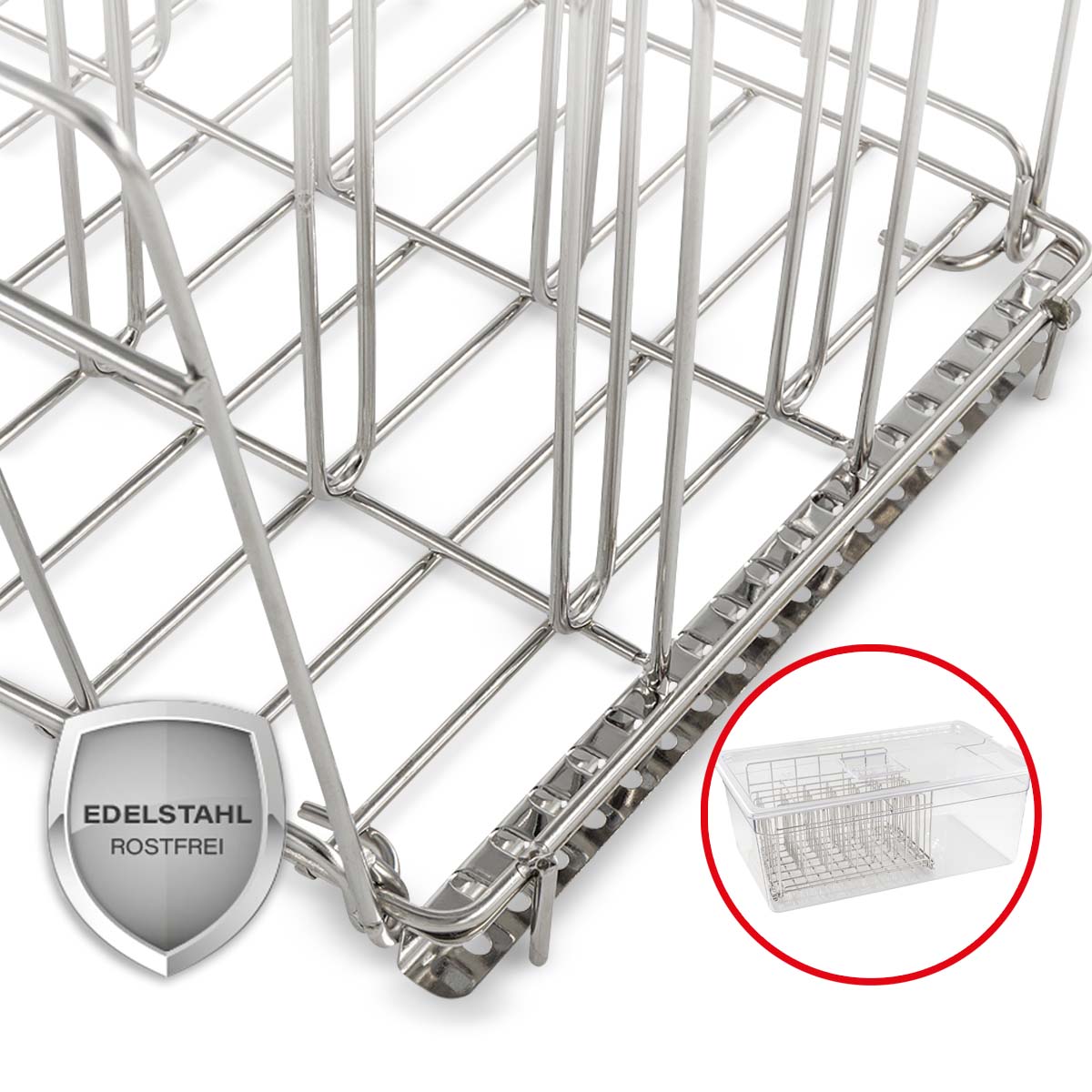 Sous-Vide-Halter aus Edelstahl Heidenfeld Sous-Vide-Rack SVR24