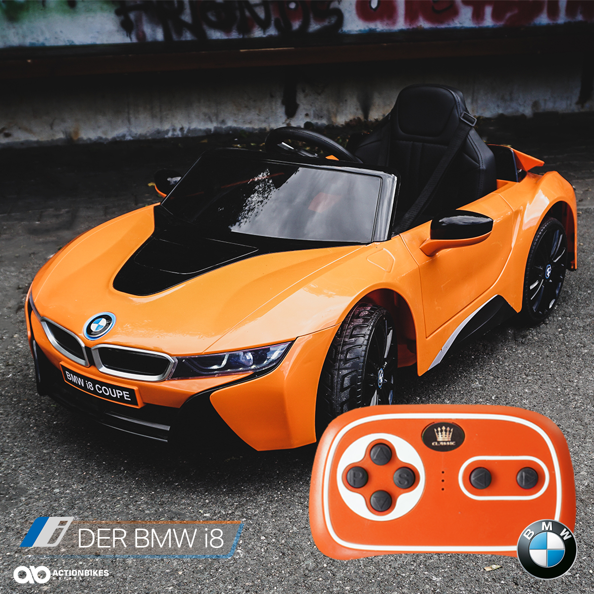 Kinder Elektroauto BMW i8 l12 lizenziert