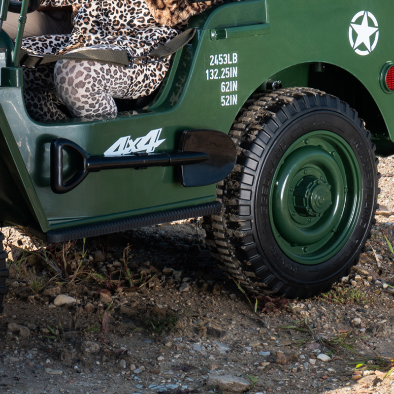 Jeep V2 Off Road Kinderauto Kinderfahrzeug Elektroauto grün 2 Motoren 