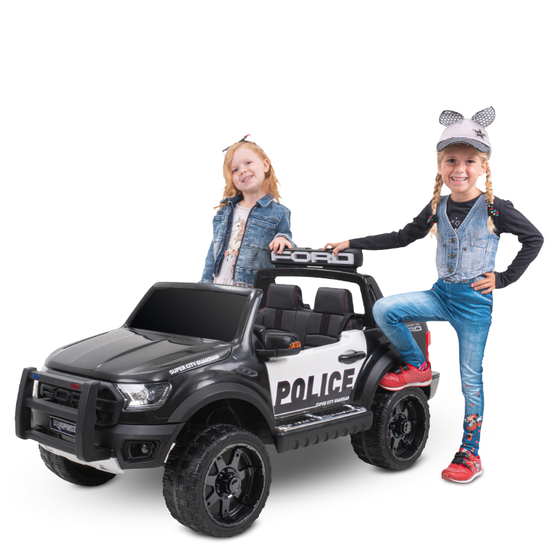 Kindermotorräder Galler - Ford Ranger Wildtrak Raptor Police,  Kinder-Polizeiauto, lizenziert, Blaulicht, Sirene, Allrad 4x4