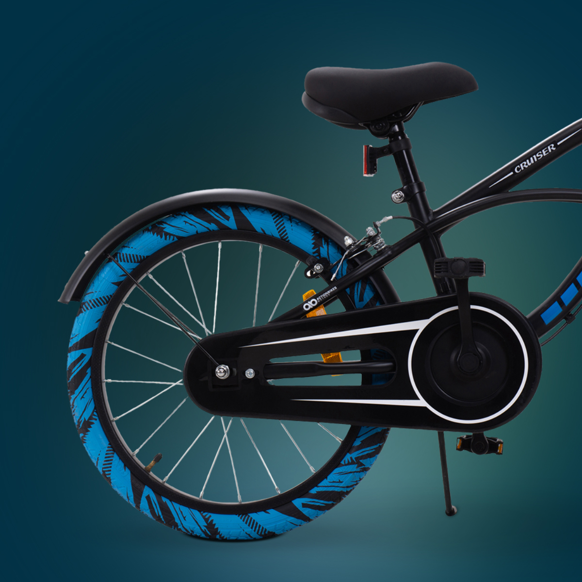 Trendige Lackierung und auffällige Reifen Actionbikes Kinderfahrrad Cruiser 18 Zoll