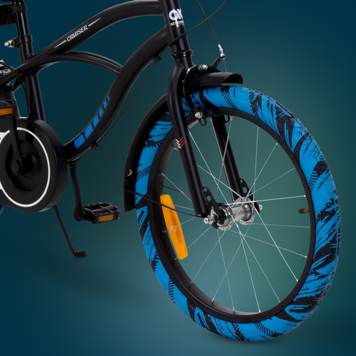 Mit Sicherheit cool! Klingel, Reflektoren, Lenkerschutz uvm. Actionbikes Kinderfahrrad Cruiser 18 Zoll