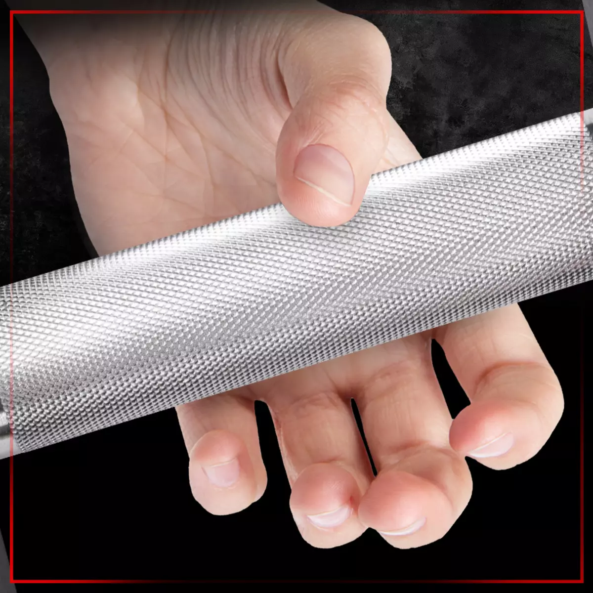 Gerändelte Stange für festen Grip Miweba Sports Kurzhantelstange KH101
