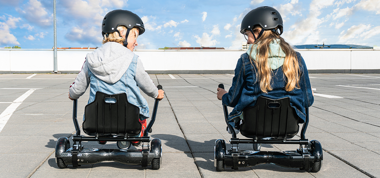 ROBWAY Hoverkart Sitz Hoverboard Zubehör, Weiß