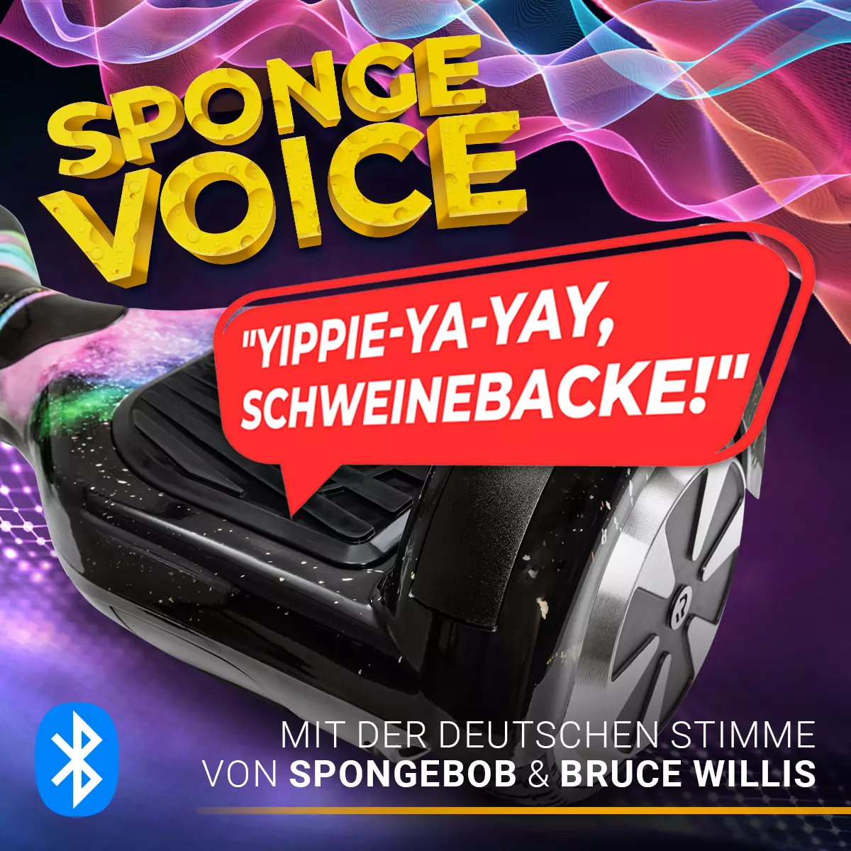 Ausgewählte Designs vom Robway W1 gibt es mit der deutschen Stimme von SpongeBob oder Bruce Willis